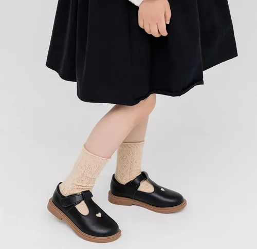 Vista 3 de DADAWEN Zapatos de vestir para niñas, zapatos planos Mary Jane para fiesta de regreso a clases, zapatos de boda (niñoniño pequeñoniño grande)