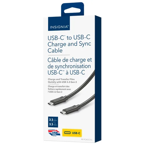 Vista 49 de Insignia Cable trenzado USB-C a USB-C (5 pies, morado claro)