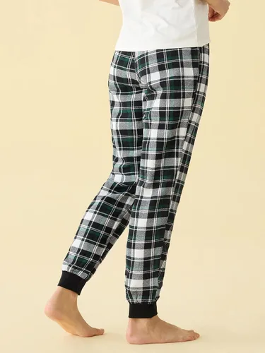 Vista 4 de Latuza Pantalones de pijama de franela de algodón para mujer