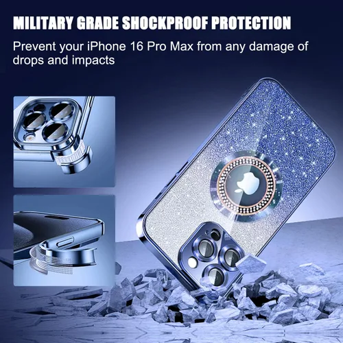 Vista 61 de Misscase Funda magnética con purpurina para iPhone 11 compatible con MagSafe, protección completa, delgada, a prueba de golpes, antiarañazos