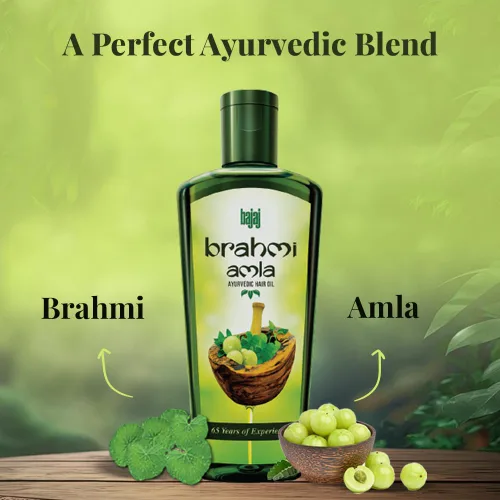 Vista 3 de Bajaj Brahmi Amla Aceite para el Cabello (Enriquecido con Brahmi Ayurvédico) 13.5 fl oz