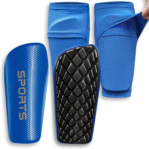 Vista 10 de LPONJAR - Espinilleras de fútbol para niños, jóvenes y adultos - Almohadillas y mangas con bolsillo insertado optimizado para niños, niñas, hombres