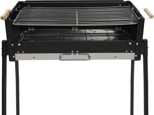 Vista 7 de Parrilla de carbón para barbacoa, de acero inoxidable, plegable, portátil, kits de herramientas para barbacoa al aire libre, camping, senderismo