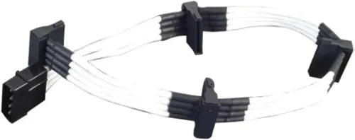 Vista 12 de Silverstone Tek Extensión de cable de alimentación con manga y 1 conector de 8 pines a PCI-E 8 Pines (PP07-PCIW), Negro
