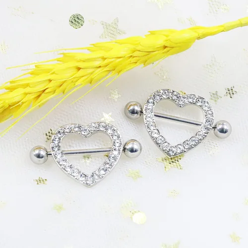 Vista 5 de BODY16G CZCZ 14G Nipple Ring 316L Stainless Steel Nipple Barbell Nipple Barbells CZ Nipple Ring Body Piercing Jewelry for Women Men