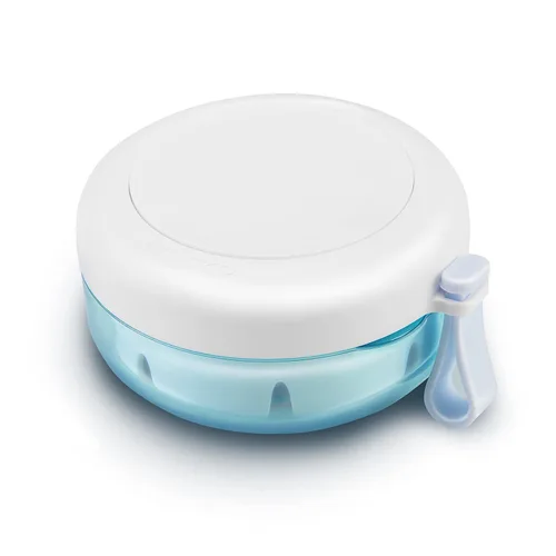 Vista 10 de Estuche de dentadura postiza, definitivamente sin fugas, caja de baño para dentadura para viajar perfectamente, taza de dentadura con colador y Negro