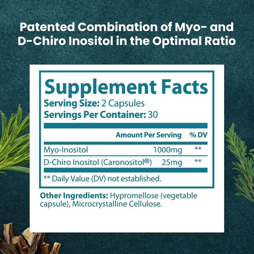 Vista 3 de Myo & D-Chiro Inositol 40:1 Fórmula - Apoya la salud reproductiva de las mujeres, la regularidad menstrual y el equilibrio metabólico - Vegano