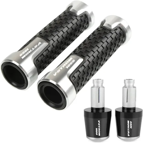 Vista 8 de Motorcycle Handlebar Grips for Suzuki VSTROM1050 V-Strom VStrom 1050 2019 2020 2021 Motorcycle 22MM Handlebar Hand Grips Rubber Handle Bar End Cap