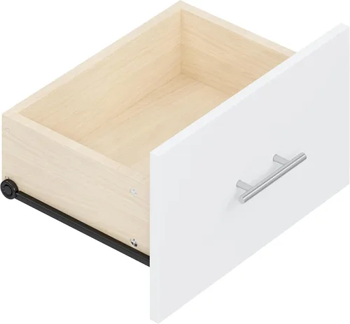 Vista 9 de Cama Murphy de tamaño matrimonial con armario de almacenamiento, ropa y 3 Blanco