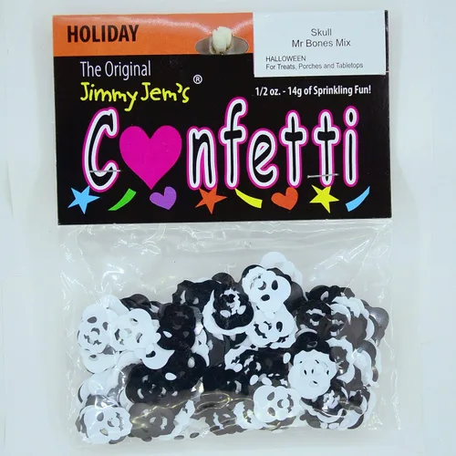 Vista 2 de Confeti Skull Negro, Blanco - Paquete al por menor #8618 QS0