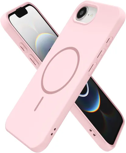 Vista 30 de Oakxco Funda de Silicona Mag Safe para iPhone 12 Pro Max, Funda Magnética Delgada y Fina Compatible con Carga Inalámbrica MagSafe, Bonita Funda