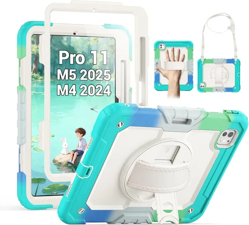 Vista 36 de SEYMAC para iPad Pro de 11 pulgadas Funda M5 2025/M4 2024, Funda Protectora Resistente a Prueba de Golpes con Protector de Pantalla, Soporte