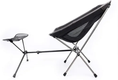 Vista 5 de Silla portátil para camping, reposapiés, ligera, resistente, plegable, al aire libre, picnic, playa, viajes, pesca, mochilero, tela Oxford gruesa