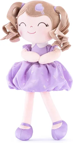 Vista 12 de Gloveleya Muñeca bebé niña regalos juguetes de peluche rizados para niñas de 2 a 4 años juguetes de amor para niños pequeños rosa B2rosa
