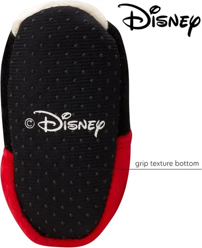 Vista 4 de Disney Botines Minnie Mouse para bebés y niñas, calcetines de vellón suave (recién nacidobebé)