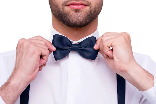 Vista 5 de trilece Pajarita y tirantes para hombres y mujeres, accesorios de traje de boda, juego de corbatines y clips fuertes, regalos de Navidad para hombres