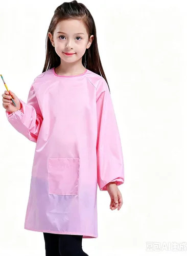 Vista 10 de Delantal de pintura para niños, impermeable, para niñas y niños de 2 a 12 años Full Coverage to Knee