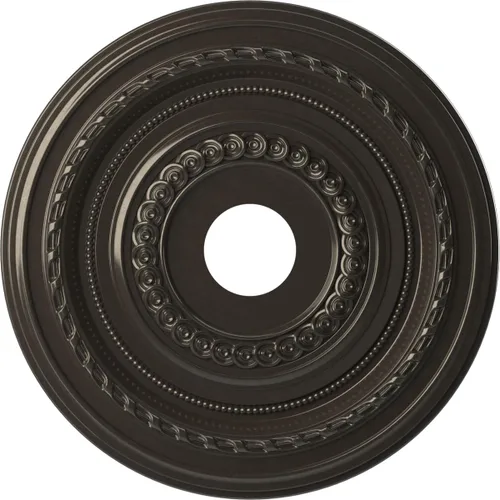 Vista 123 de Ekena Millwork CMP10CO Cole Medallón de techo de PVC termoformado (se adapta a toldos de hasta 4 1/4"), 10 "OD x 3 1/2" ID x 3/4" P