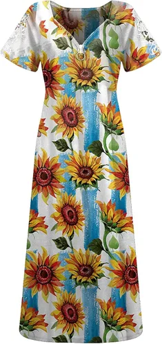 Vista 2 de Boda Vestidos de manga con hombros descubiertos Mujer por debajo de la rodilla Cóctel Acogedor Media Cremallera Verano Floral Casual 14