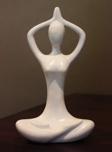Vista 5 de Seraphic Estatua de postura de montaña de yoga, regalos de escultura para mujeres, decoración del hogar o habitación, estatuas/figuras de manos