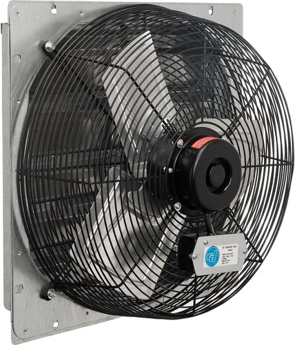 Vista 3 de Global Industrial Ventilador de ventilación de escape de 18" W con obturador, sola velocidad