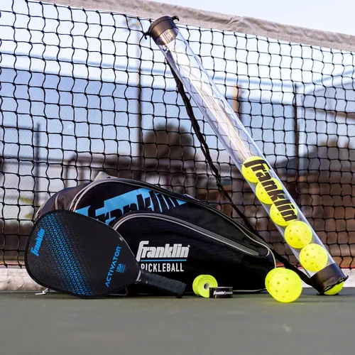 Vista 7 de Franklin Sports Juego de paletas y pelotas de pickleball - Raquetas de madera para pickleball + bolas - Activador - Aprobado por USAPA Juego