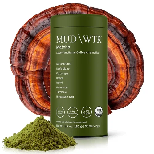 Vista 6 de MUDWTR - Polvo de matcha de hongos 3,000 mg de hongos adaptogénicos Mezcla de polvo de matcha japonés Orgánico USDA Apoyo de energía