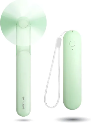 Vista 12 de Ventilador Portátil Mini de Mano, Ventilador Personal Pequeño Recargable con Diseño de Banco de Energía de Bolsillo para Viajes/Regalos