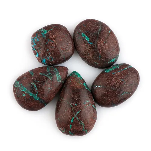 Vista 6 de CRYSTALIS Al por mayor 5 piezas de piedra preciosa natural K2 jaspe suelta en bruto, cabujones para hacer joyería, piedras pulidas de chakra
