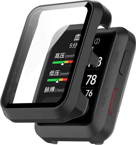 Vista 2 de Funda rígida de policarbonato con protector de pantalla de vidrio templado compatible con Huawei Watch D, funda protectora general compatible