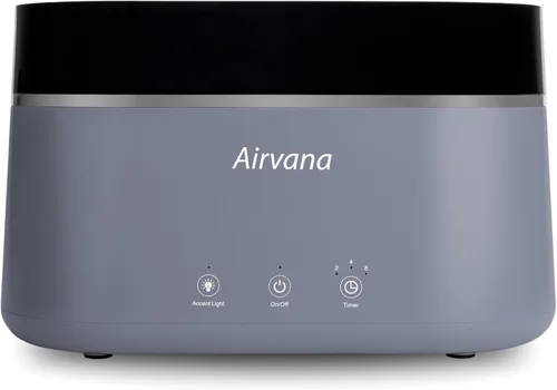 Vista 9 de AquaFlame Humidificador ultrasónico (0.75 litros) - Humidificador con tecnología de vibración con difusor de aceite esencial - Diseño de mesa
