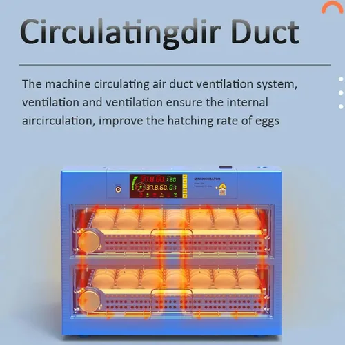 Vista 5 de Eggs Automatic Egg Incubator,Egg Incubator with Automatic Egg Turning, Humidity Control, Temperature Control, Incubators for Hatching Chicken, Duck