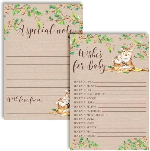 Vista 10 de Amanda Creation Adventure Awaits Baby Wishes Cards 20, 4 x 6 pulgadas, gran recuerdo y actividad divertida para baby showers, deseos para recuerdos