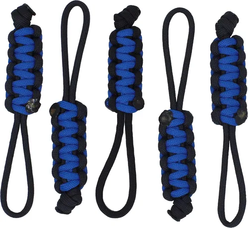 Vista 7 de BubbasGarageTv - Tiradores de cremallera de paracord grandes y resistentes (negro)