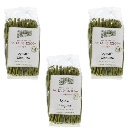 Vista 8 de Pasta Deliziosa! Pasta artesanal, Linguine con condimento de Bahía de Chesapeake, 12 onzas