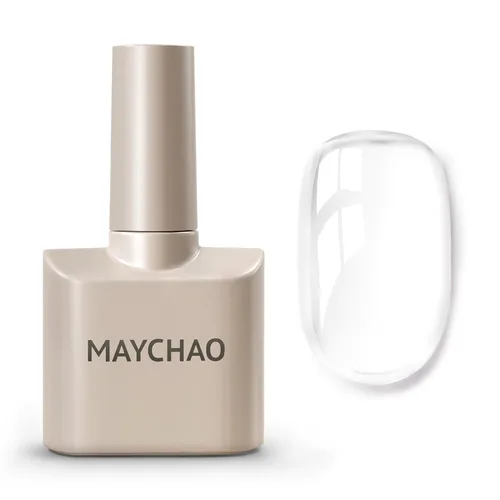 Vista 9 de MAYCHAO Gel constructor de uñas color rosa nude, fortalecedor de uñas de 0.5 onzas líquidas en una botella, gel duro para extensión de uñas, secado