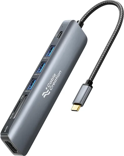 Vista 12 de Hub USB C, adaptador multipuerto USB C 5 en 1 a HDMI, 100 W PD, 3 puertos USB 3.0 para MacBook Pro, MacBook Air M1/M2, iPad Pro, Surface Pro, XPS