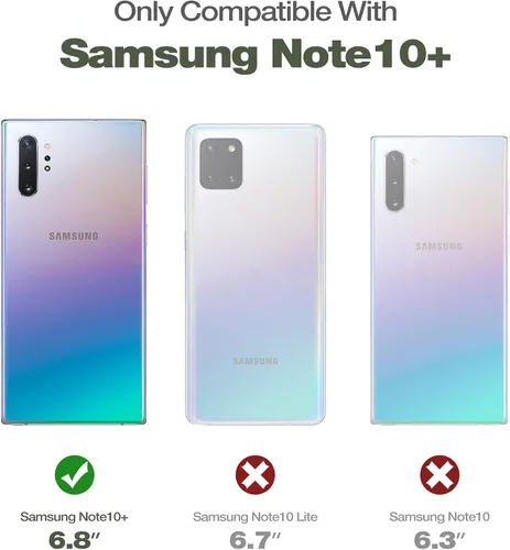 Vista 2 de Dexnor Funda para Samsung Galaxy Note 10+ Plus, [protector de pantalla y soporte integrados] Protección de grado militar de servicio pesado a prueba
