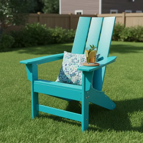 Vista 7 de Shine Company Coastal Modern - Silla Adirondack para todo tipo de clima, Aruba