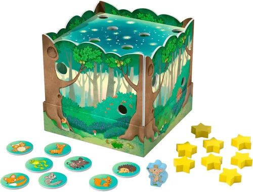 Vista 2 de HABA Mis primeros juegos: Amigos del bosque – Juegos 3D de memoria y asociación para niños pequeños, de 2 años en adelante, juguetes educativos