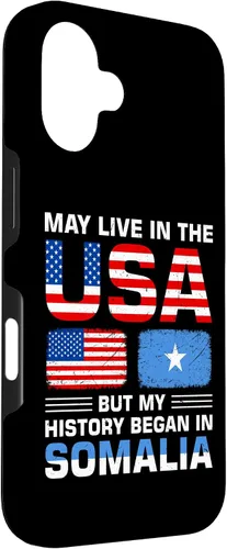 Vista 3 de iPhone 16 USA Flag America Somalia Flag Somalian Roots Country Case