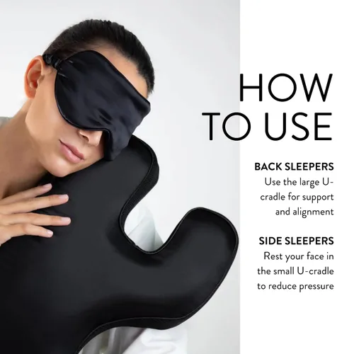 Vista 4 de Nurse Jamie Beauty Bear Almohada de espuma viscoelástica para el cuidado de la piel - Soporte de espuma viscoelástica para el cuello y la cara