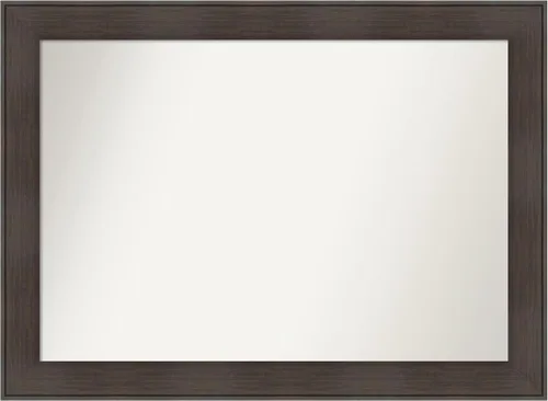 Vista 65 de Amanti Art Espejo personalizado, espejo de baño de veta de madera rústica William, espejo de pared o espejo de tocador de baño sobre el fregadero