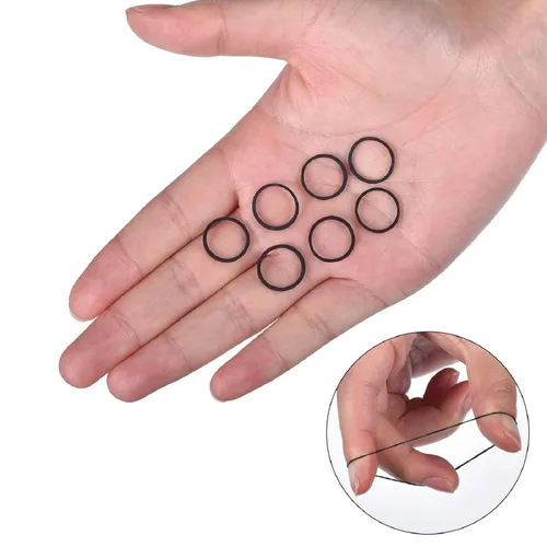 Vista 2 de Hicarer - 1000 mini bandas de goma para el cabello de 1/2" Negro
