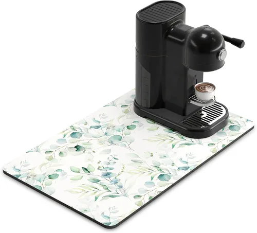 Vista 68 de Rnivvi Tapete de secado de platos para encimera de cocina, 16 x 18 pulgadas, bonita almohadilla de secado absorbente resistente al calor con goma