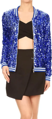 Vista 20 de Anna-Kaci - Chaqueta de manga larga con cremallera frontal y puños acanalados para mujer (personalizable)