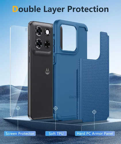 Vista 631 de FNTCASE Funda para iPhone 17 Pro: Fundas delgadas translúcidas de color azul claro compatibles con MagSafe, protección completa de la cámara