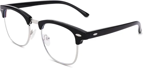 Vista 8 de Pro Acme Gafas de bloqueo de luz azul Semi Rimless Frame Filter Blue Ray Gafas de computadora