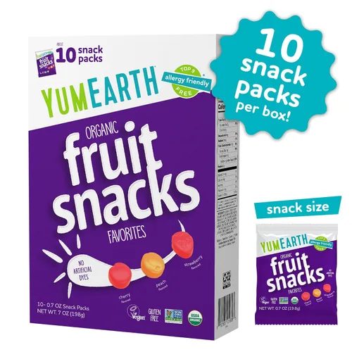 Vista 3 de YumEarth - Caja de botanas de frutas orgánicas, 0.7 oz (paquete de 10)