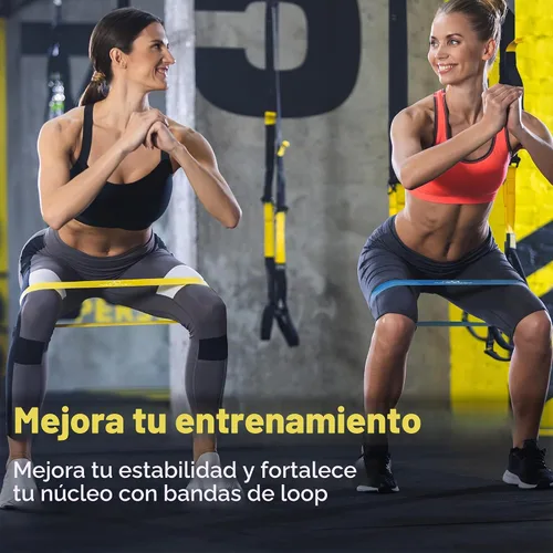 Vista 2 de ProBody Pilates Bandas de resistencia de bucle para entrenamiento, juego de 5 bandas de ejercicio de resistencia, bandas de entrenamiento